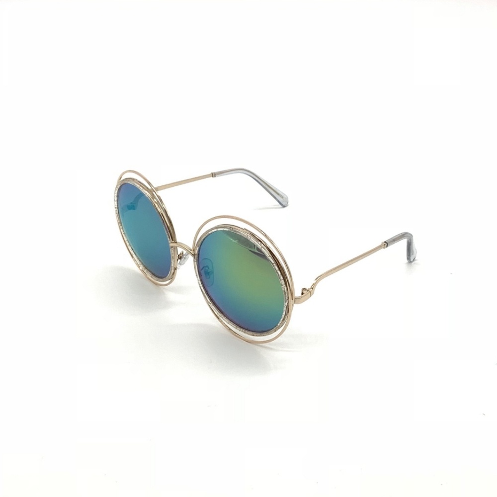 Accent Ring Round Yellow Gold Sunglasses